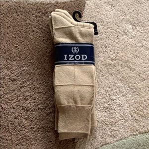 Men’s IZOD SOX 3pk CAMEL TAN COTTON CREW SOCKS